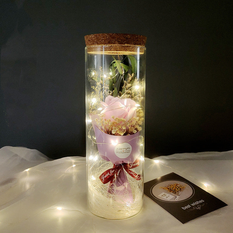 Dried flowers lamp Bouquet Valentines Day