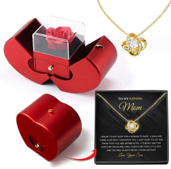 Valentine's Day Eternal rose Necklace Gift Box