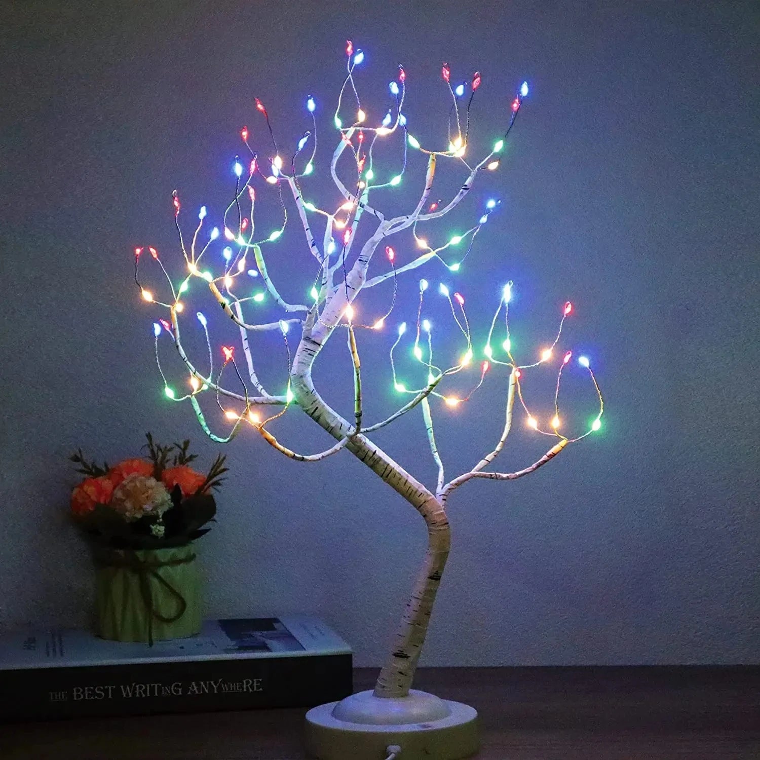 LED Birch Tabletop Bonsai Tree Night Light 8Modes