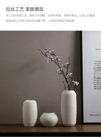 Modern Minimalist Creative White Brushed Ceramic Vase