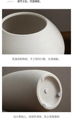 Modern Minimalist Creative White Brushed Ceramic Vase
