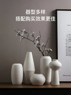 Modern Minimalist Creative White Brushed Ceramic Vase