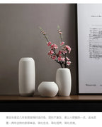 Modern Minimalist Creative White Brushed Ceramic Vase