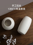 Modern Minimalist Creative White Brushed Ceramic Vase