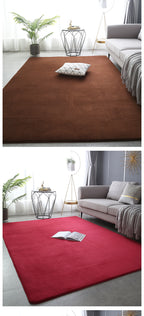 Coral Velvet Living Room Rug