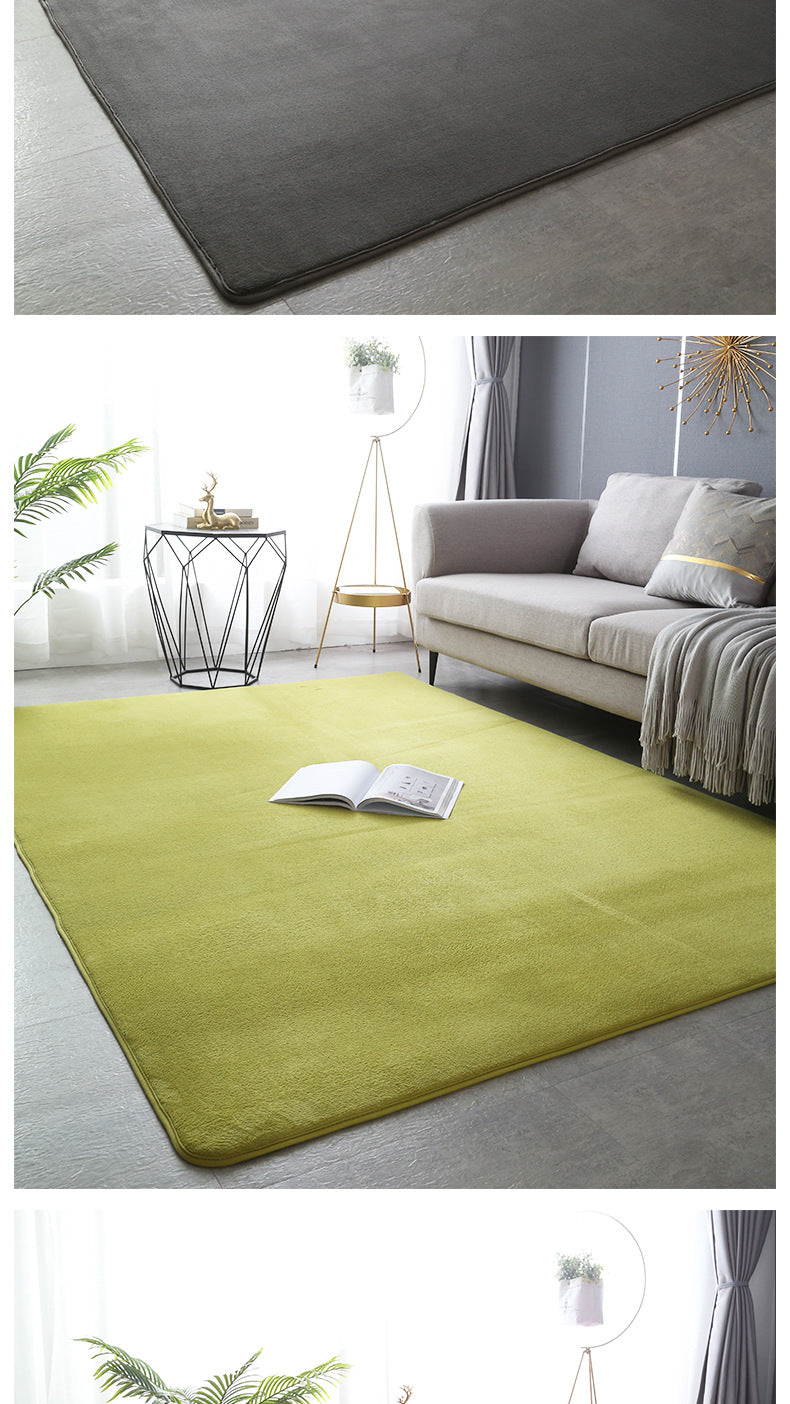 Coral Velvet Living Room Rug