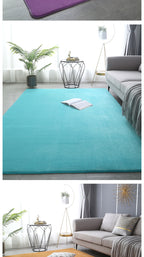 Coral Velvet Living Room Rug