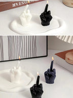 Middle Finger Shaped Gesture Scented Candles