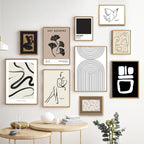 Simple Neutral Color Boho Modern Gallery Wall Art