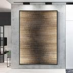 Modern Abstract Luxury Retro Black Gray Canvas