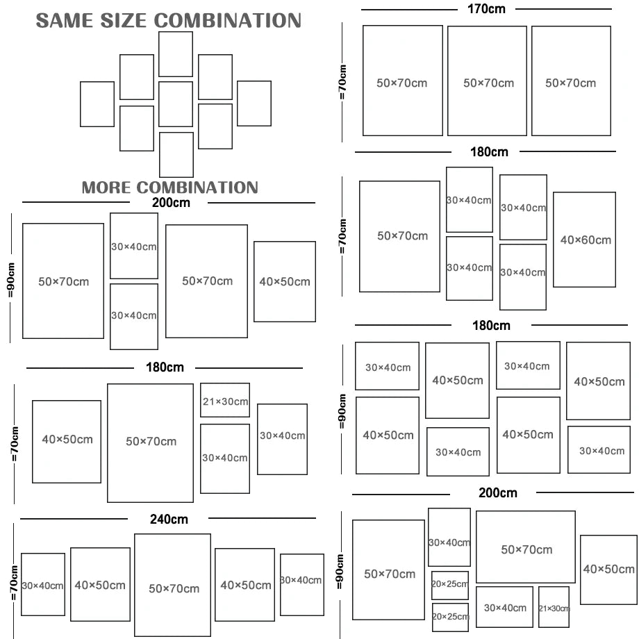 Simple Neutral Color Boho Modern Gallery Wall Art