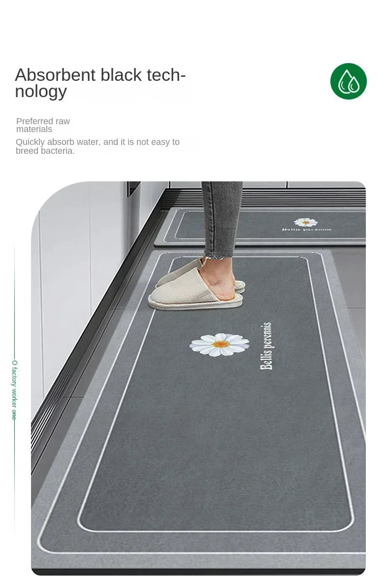 Slip Absorbent Kitchen Mat