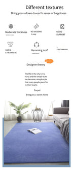 Coral Velvet Living Room Rug