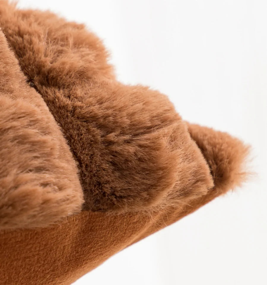 Faux Rabbit Fur Cushion Cover