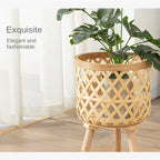 Bamboo Rattan Flowerpot