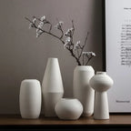 Modern Minimalist Creative White Brushed Ceramic Vase