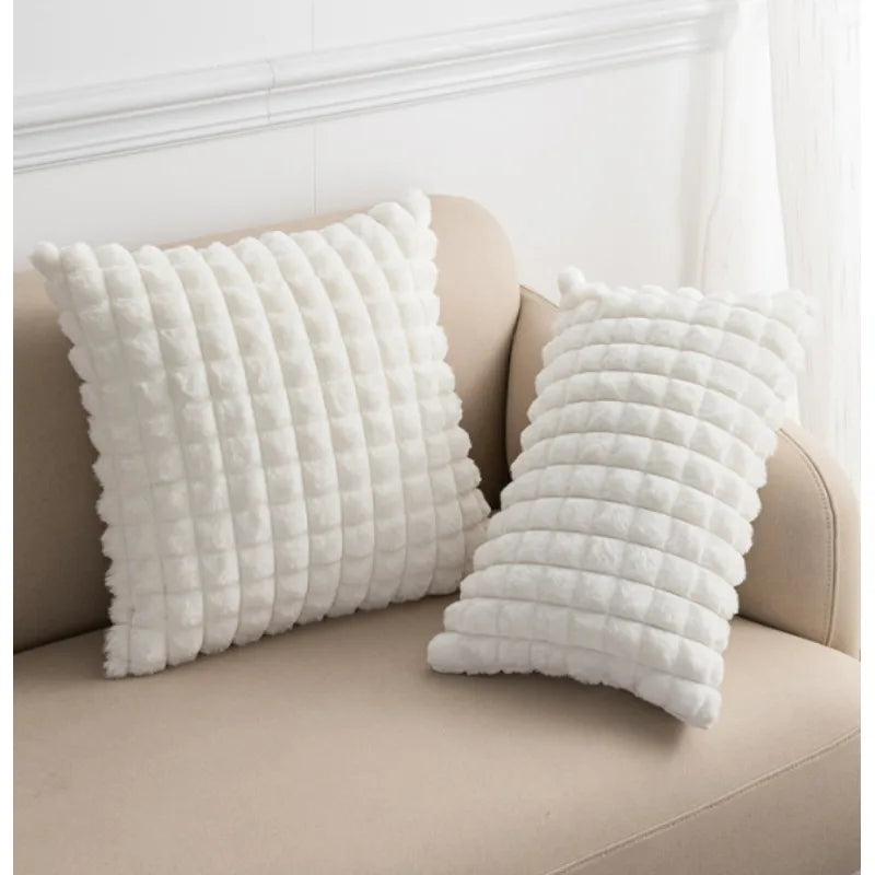 Faux Rabbit Fur Cushion Cover