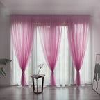 Solid Color Sheer Curtain