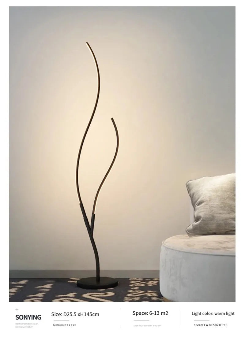 Modern LED Creative Branches Modeling Floor Lamp
