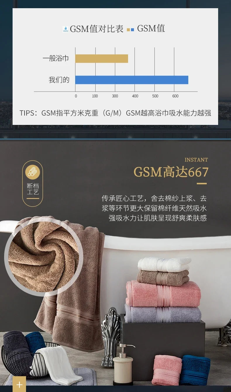 Egyptian Long staple Cotton Bath Towel