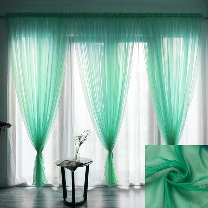 Solid Color Sheer Curtain