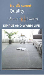 Coral Velvet Living Room Rug