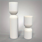 Roman Striped Cylindrical Candle