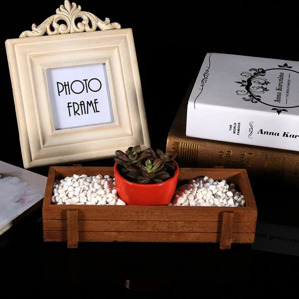Wooden Herb Flower Succulent Planter