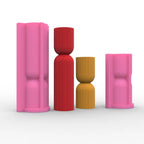 Roman Striped Cylindrical Candle