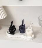 Middle Finger Shaped Gesture Scented Candles