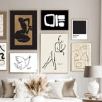 Simple Neutral Color Boho Modern Gallery Wall Art