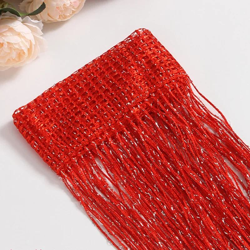String Curtain Valance Shiny Tassel Line Curtain