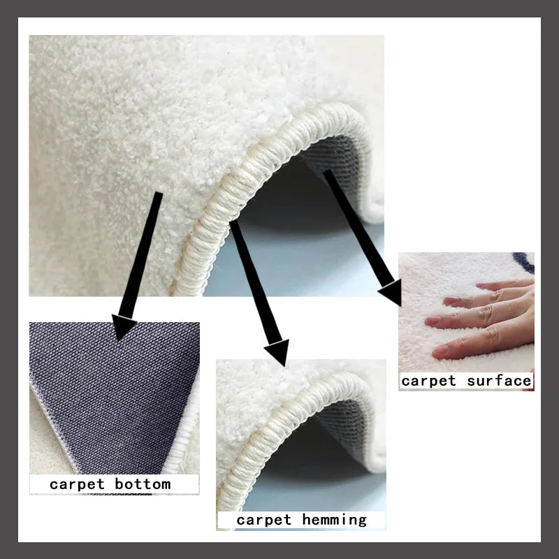 Minimalist Bedroom Bedside Carpet