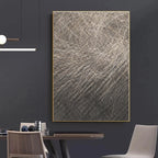Modern Abstract Luxury Retro Black Gray Canvas