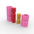 Roman Striped Cylindrical Candle