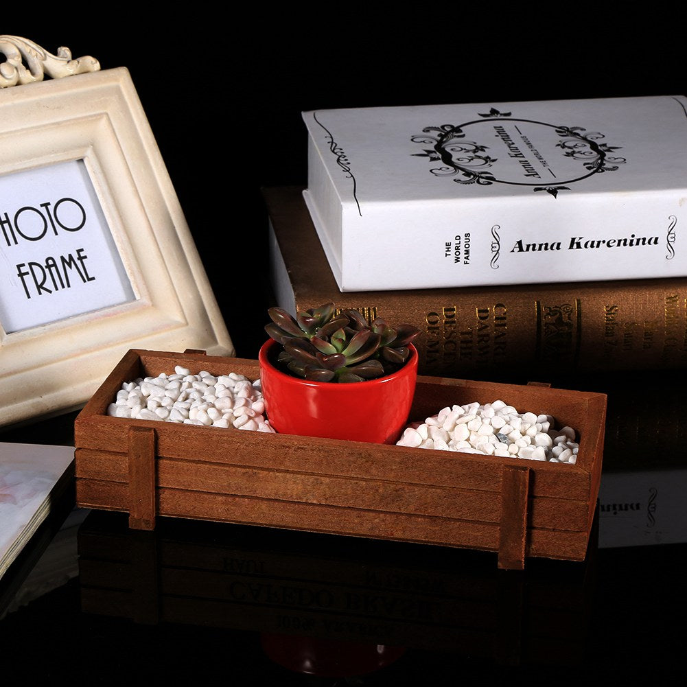 Wooden Herb Flower Succulent Planter