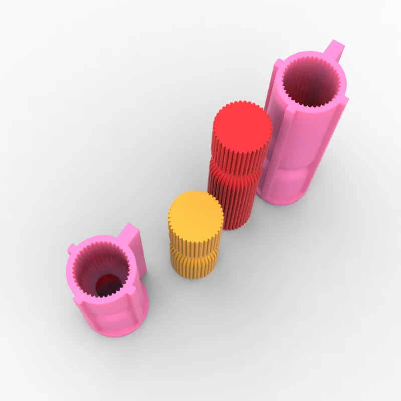 Roman Striped Cylindrical Candle