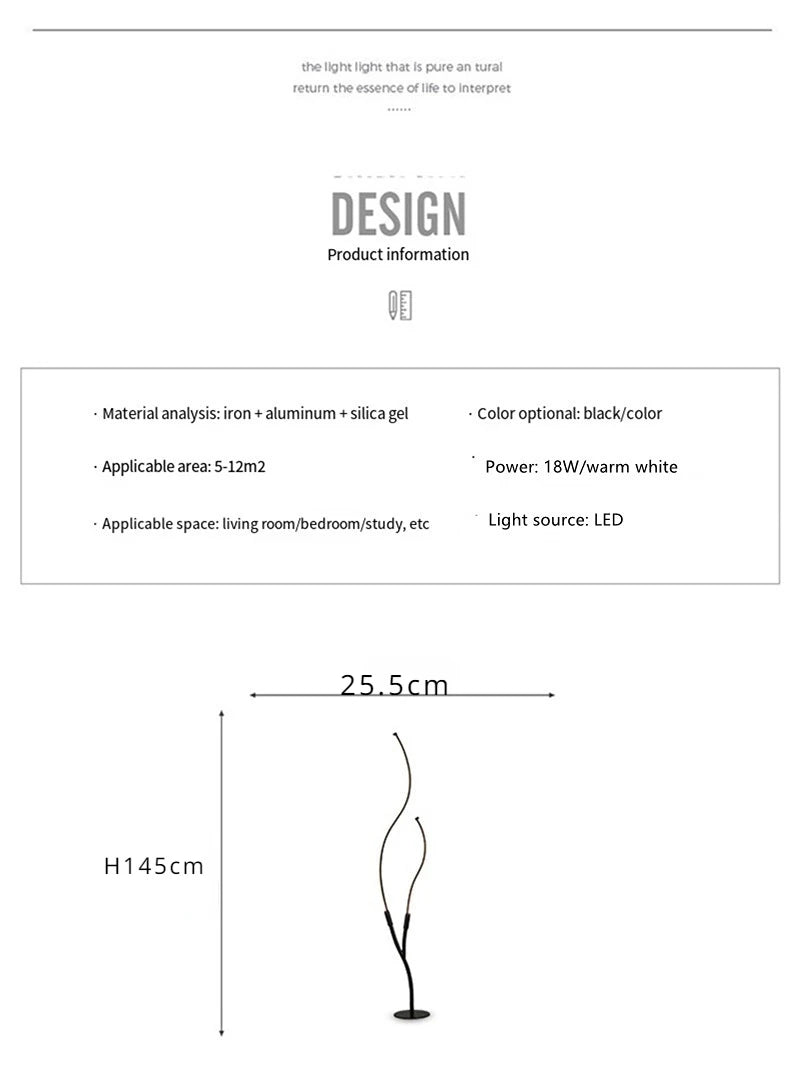 Modern LED Creative Branches Modeling Floor Lamp