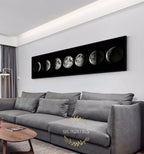 Wall Art Moon Phase Black White Posters