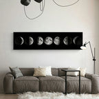 Wall Art Moon Phase Black White Posters